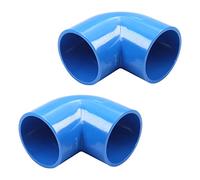 MroMax Raccordo a gomito per tubi in PVC a 90 gradi ID da 50 mm, per fissare tubi corrispondenti, blu, 2 pezzi