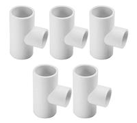 MroMax - Raccordo per tubi, 25 x 20 mm, con riduzione ID a 3 vie, supporto per tubo dell’acqua, in PVC, per fissare i tubi corrispondenti, colore bianco, MRO190907J-0084, 5Pcs 25*20