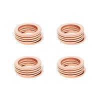 MroMax Rondella piatta in rame 1,4 x 2 x 0,2 cm (diametro interno x OD x T) per bullone a vite, 50 pezzi