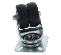 MroMax Ruote girevoli in TPR 5 cm di diametro, 49,9 kg di capacità ogni ruota, per mobili carrelli banco da lavoro, grigio 4 pezzi