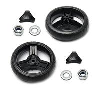 MroMax Ruote per Passeggino, 130 mm x 33 mm, Ruota Singola in Plastica, Ricambio per Passeggino e Animali Domestici, Colore Nero