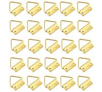 MroMax - Set di 50 ganci triangolari per quadri, 31 x 24 mm, per decorazione della casa, cornici per foto e soluzioni per appendere foto a doppio foro