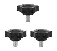 MroMax - Set di 6 viti filettate M8 x 12 mm, a testa esagonale, in metallo, in plastica, per macchine utensili, colore: nero M8*12mm 3 pezzi.