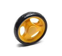 MroMax - Set di ruote per passeggini in plastica, 9,2 cm, 92 x 18 mm (diametro ruota x spessore ruota) nero, giallo e rosso, 1Pcs Plastic 11cm Single Wheel