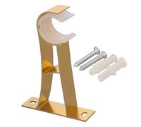 MroMax - Staffa per asta per tendaggi in lega di alluminio, per asta da parete da 26 a 28 mm di diametro, colore oro, 1 pezzo