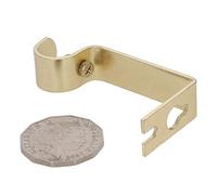 MroMax Staffa per asta per tende in ferro, supporto singolo per asta da 13 - 16 mm, 73 x 38 x 16 mm, oro 2 pezzi