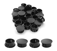 MroMax Tappi di bloccaggio in plastica nera per foro pannello, diametro 21,3 mm, confezione da 50
