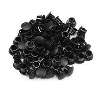 MroMax Tappi per fori di bloccaggio in plastica, colore nero, diametro 6 mm, confezione da 50