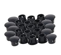 MroMax Tappi per fori di bloccaggio in plastica, colore nero, diametro del foro del pannello, 8 mm, confezione da 50
