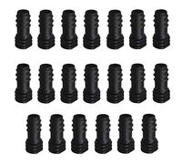 MroMax - Tappo di chiusura per tubo a goccia 16PE, connettore per sistema di irrigazione agricola, in plastica, colore: nero, 25 pezzi