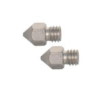 MroMax Ugelli per stampante 3D, 0,5 mm, in acciaio inox, ugelli, a punta, estrusore, filettatura M6, resistente all'usura, per MK8, estrusore a filamento, 1,75 mm, stampa 2 pezzi