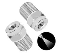 MroMax Ugello per idropulitrice, 1/4NPT filettatura 304, punta spray in acciaio inox, 2 pezzi (40 gradi, diametro foro 1,2 mm)