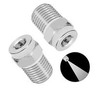 MroMax Ugello per idropulitrice, filettatura 1/4NPT, punta spray in acciaio inox 304, 2 pezzi (25 gradi, diametro orifizio 1,2 mm) tono argento