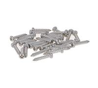 MroMax - Viti autofilettanti M2 x 10 a testa cilindrica Phillips, filettatura completa, attacco Phillips, chiusura in acciaio inox 316, finitura brillante, autofilettante, 50 pezzi, colore: Argento