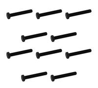 MroMax Viti esagonali M8 x 70 mm Bulloni in acciaio al carbonio di fissaggio antiruggine metrico completamente filettato sostituire bullone nero 10 pezzi