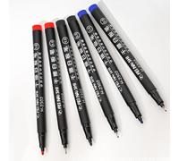 MROOFUL 6 pennarelli cancellabili a secco per lavagna bianca, 0,5 mm + 1,0 mm, non tossiche, nere