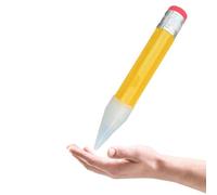 MROOFUL Matita gigante in legno a 4 colori, penna creativa Bold No Bully Prank, matita grande a decompressione gigante, prodotti culturali e creativi, regali creativi (giallo)