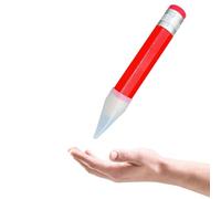 MROOFUL Matita gigante in legno a 4 colori, penna creativa Bold No Bully Prank, matita grande a decompressione gigante, prodotti culturali e creativi, regali creativi (rosso)