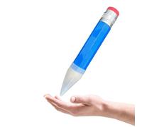 MROOFUL Matita gigante in legno a 4 colori, penna creativa Bold No Bully Prank, matita grande a decompressione gigante, prodotti culturali e creativi, regali creativi (blu)