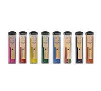 MROOFUL Mine colorate per portamine da 0,7 mm, set di 7 colori, confezione da 8/totale 240 mine con foglietti adesivi Ecology