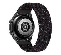MroTech Cinturino 20 mm Intrecciato Compatibile con Samsung Galaxy Watch Active/Active 2/Galaxy Watch 3 41mm/Galaxy Watch 4/Galaxy Watch 5 Bracciale Bip/GTS/GTR 42mm Braided Solo Loop-Stella Nera/S