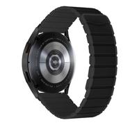 MroTech Cinturino Compatibile con Samsung Galaxy Watch 4/5/6 Classic/PRO, Active/Active2, Amazfit GTS/Bip - Bracciale Sportivo in Silicone 20mm con Chiusura Magnetica - Nero