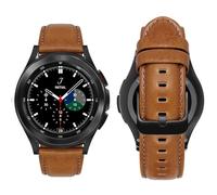 MroTech Cinturino in pelle compatibile con Samsung Galaxy Watch 7/FE/6/5/4/Active 2 40 mm 44 mm/5 Pro 45 mm/6 Classic 43 mm 47 mm/4 Classic 42 mm 46 mm/3 41 mm in vera pelle retrò vintage 20 mm