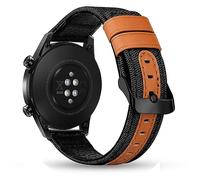 MroTech Cinturino per Huawei Watch GT 2 46mm, 22mm Cinturino Tela Pelle per Huawei Watch GT/GT 2 PRO/GT 2e/GT 3/GT 4 46mm/ Gear S3 Frontier/Galaxy Watch 3 45mm Bracciale 22 mm Canvas Band Nero