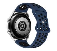 MroTech Cinturino Silicone 20mm per GTS/GTS2 Mini/Bip U Pro/GTR 42MM, Cinturino Compatible con Samsung Galaxy Watch 4/4 Classic/5/5 Pro/Active/Active2, Huawei Watch GT 2/GT3 42mm Band 20 mm,Blu/Nero