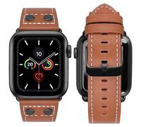 MroTech Compatibile per Apple Watch Cinturino Ultra 49mm 45mm 44mm 42mm Banda Ricambio per iWatch Series 8/7/6/5/4/3/2/1 Bracciale Vera Pelle Cuoio Sostituzione Cinghie 42/44/45/49 mm Morden Marrone
