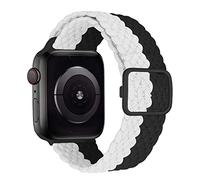 MroTech Nylon Loop Compatibile con Cinturino Watch 40mm 38mm 41mm Nylon Elastico Sportivo Cinturino di Ricambio per iWatch Series 7/6/5/4/3/2/1/SE Band 38/40/41 mm per Uomo Donna,Nero/Bianco