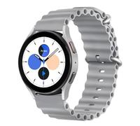 MroTech Ocean Loop Compatibile con Samsung Galaxy Watch 4/4 Classic/5/5 PRO/3 41mm Cinturino Ricambio per Galaxy Watch Active/Active2 Band 20mm Cinturino Silicone Sport Bracciali Dual Metallo,Grigio