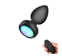 Mrow - vibratore anale luminoso con telecomando - nero