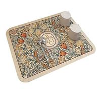 MROWCA Tappetino drenante Stile Fantasia,Tappetino scolapiatti Assorbente,Tappetino per asciugare i Piatti con Piatti Floreali Vintage,Tappetini scolapiatti Super assorbenti per Cucina (50x60cm,B)
