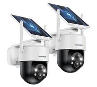 MROWLY Telecamera Wi-Fi Esterno 2K/3MP con Pannello Solare 2 in 1, Senza Fili co