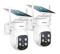 MROWLY Telecamera Wi Fi Esterno con Pannello Solare 2 in 1 4MP/2.5K 2PZ