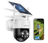 MROWLY Telecamera WiFi Esterno 2K/3MP con Pannello Solare 2 in 1