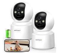 MROWLY Telecamera WiFi Interno 4MP 2.5K, 2 Pezzi