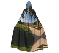 MROWYC Elegante mantello con cappuccio con stampa del palazzo di Schönbrunn, per feste, carnevale, cosplay