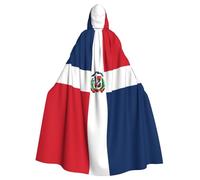 MROWYC Elegante mantello con cappuccio con stampa Repubblica Dominicana, costume per feste di carnevale o cosplay