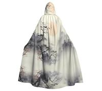 MROWYC Elegante mantello con cappuccio stampato con scritta "Where to see the moon", per feste, carnevale, cosplay