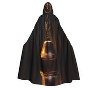 MROWYC Little Bell, mantello con cappuccio stampato, costume per feste e cosplay, mantello a tema in maschera
