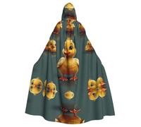 MROWYC Lucky Little Yellow Duck - Mantello/mantello con cappuccio, per feste e cosplay, mantello a tema