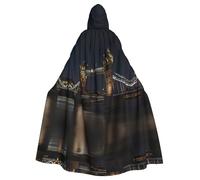 MROWYC Tower Bridge at night Print Capes - Costumi per Halloween, carnevale, cosplay, mantelle si trasformano in feste