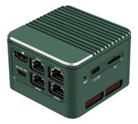 Mrroute Mini PC MR-M1 Pro, Intel 12th Gen Alder Lake-N200 (4C/4T, fino a 3,7 GHz), mini computer integrato 8G LPDDR5 NO SSD, supporta 4K @ 60Hz Dual Display 4 LAN Mini Gaming PC