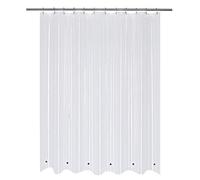 Mrs Awesome Tenda da doccia con 6 magneti PEVA 8 G, in plastica spessa e resistente, impermeabile, 177,8 x 177,8 cm, trasparente