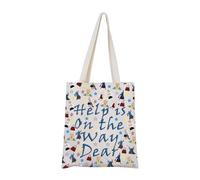 Mrs. D-oubtfire - Borsa tote con scritta "Mrs. D-oubtfire", idea regalo per i fan della signora D-oubtfire Help is On The Way Dear, Way Dear Borsa nera