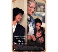 Mrs. Doubtfire (1993) poster decorazione artistica da parete in metallo retrò 20,3 x 30,5 cm