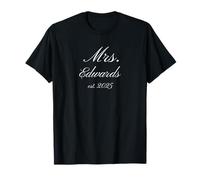 Mrs. Edwards 2025 Wedding Engagement 1000 Collezione di nomi" Maglietta