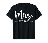 Mrs. EST. 2026 Just Married Promoted to Mr And Mrs Matching Maglietta